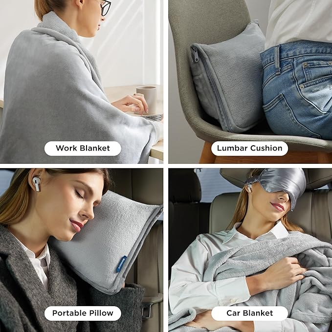 Bedsure Travel Blanket Airplane Compact - Image 5