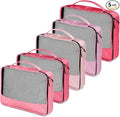 5 Pcs Packing Cubes for Suitcase Large Travel Cubes Carry on Luggage Organizer by Bulyoou