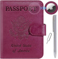 Airtag Passport Holder Cover Wallet RFID Blocking Leather Case Travel by PASCACOO