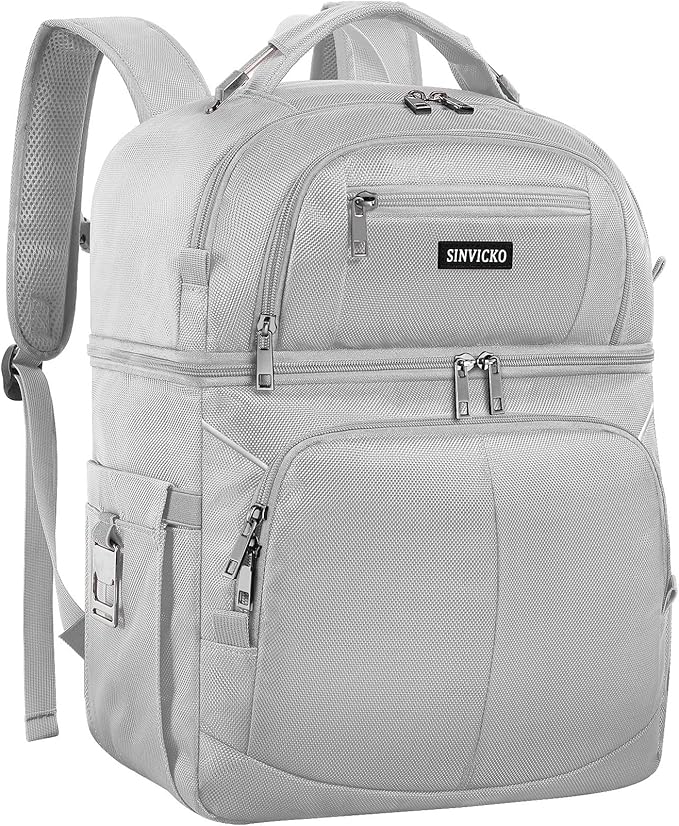 Insulated Cooler Backpack, Double Deck Leakproof Cooler Bag, Insulated Backpack by SINVICKO