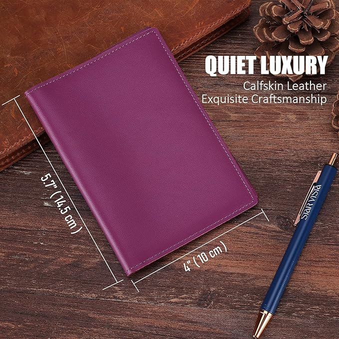 STAR VISTA Albatross Leather Travel Passport Holder, Minimalist Design - Image 2