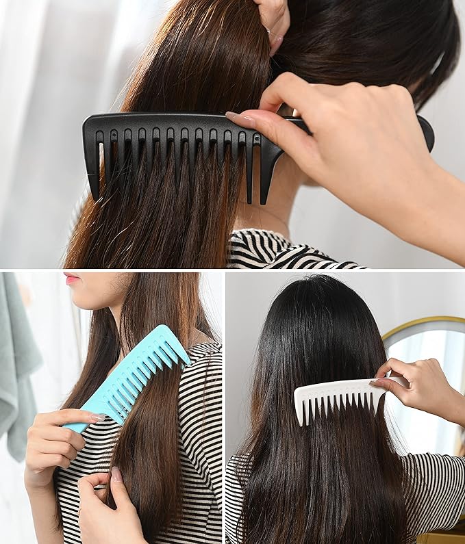 Wide Tooth comb, Large Detangling Comb for Women and Men, Durable Styling Brush for Curly, Long, Wet Hair Types - Professional Hair Care.