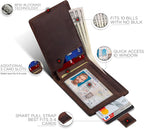 SERMAN BRANDS RFID Blocking Slim Bifold Genuine Leather Thin Minimalist Front - Image 4