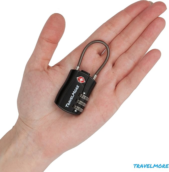 4 Pack TSA Approved Travel Combination Cable Luggage Locks - Image 6