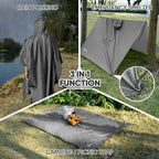 PTEROMY Hooded Rain Poncho for Adult - Image 2