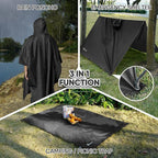 PTEROMY Hooded Rain Poncho for Adult - Image 2