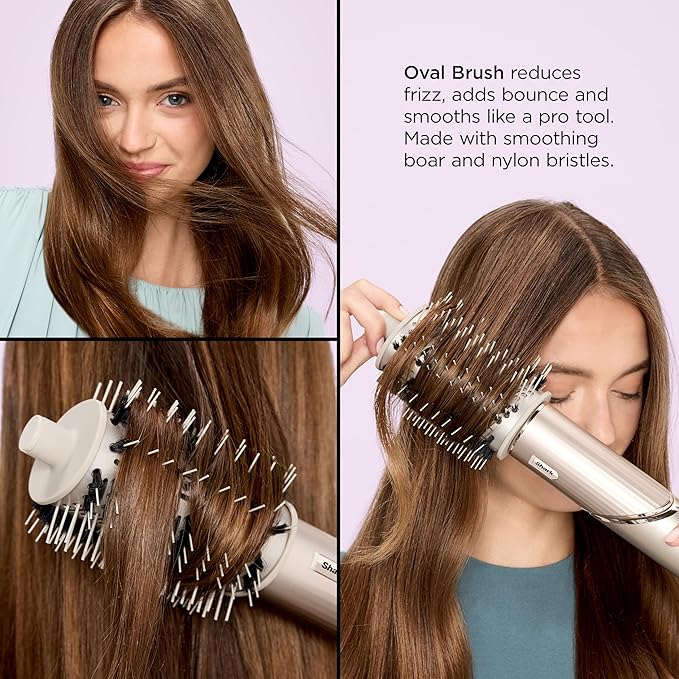 Shark FlexStyle Air Styling & Drying System, Powerful Hair Dryer Brush & Multi-Styler with Auto-Wrap Curlers, Paddle Brush, Oval Brush, Concentrator Attachment, Stone, HD430