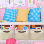 SIMPLE HOUSEWARE Large Fabric Storage Bin, 3 Pack - Image 6