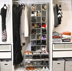 Simple Houseware Hanging Closet Organizers 24 Section Shoe Shelves - Image 5
