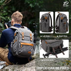 Padwa Lifestyle Gray Camera Backpack - Image 8
