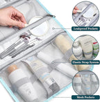 PAVILIA Hanging Toiletry Bag Women Men, Travel Kit Foldable Large Toiletries - Image 4