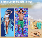 2 Pack Lightweight Thin Beach Towel Oversized 71"x32" Big Extra Large - Image 4