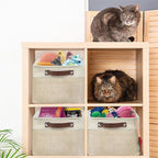 SIMPLE HOUSEWARE Large Fabric Storage Bin, 3 Pack - Image 7