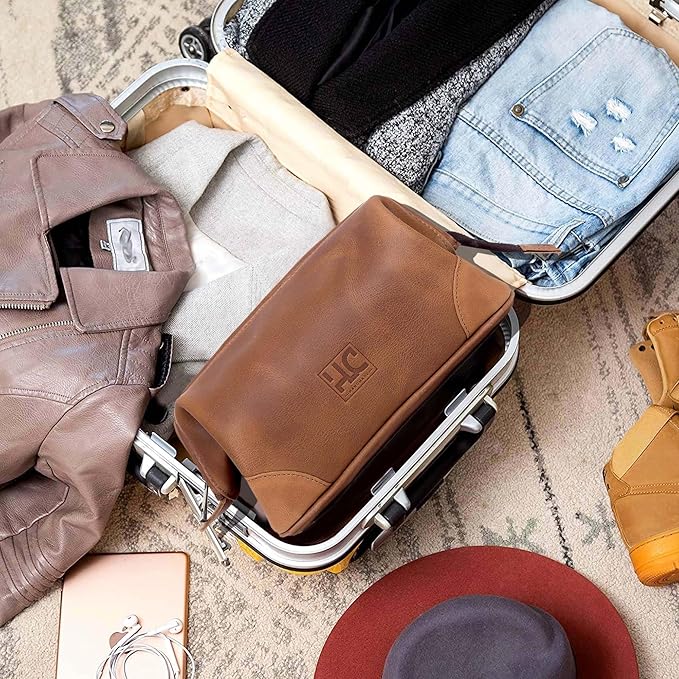 HLC Leather Toiletry Bag for Men - Image 5