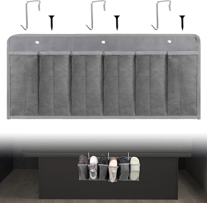 RV Shoe Pockets 6 Large Pockets Heavy Hanging Bedside Storage Organizer by RVZONE