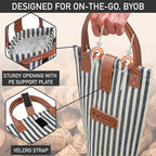 opux Wine Bag Single Bottle Carrier Tote, Insulated Travel Wine Cooler Bag - Image 4