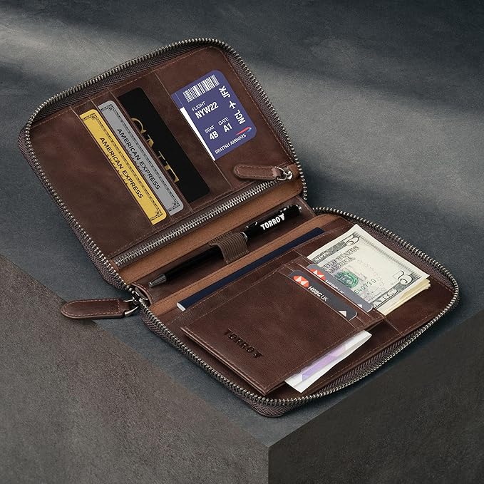 TORRO Travel Wallet – Genuine Leather Travel Organiser - Image 3