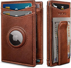 Airtag Wallet for Men- with Money Clip Gift Boxed, Magnetic Closure Slim by Miyozi