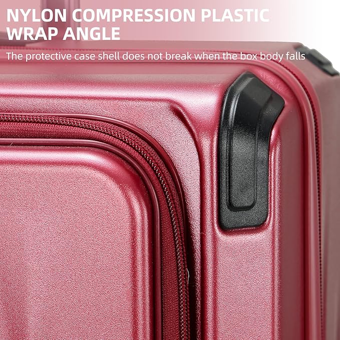 Carry On Luggage, 20 Inch Top Opening Aluminum Frame Lightweight Airline - Image 9