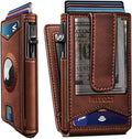 Airtag Wallet for Men, with Money Clip Gift Boxed, Slim Front Pocket Wallet by Miyozi