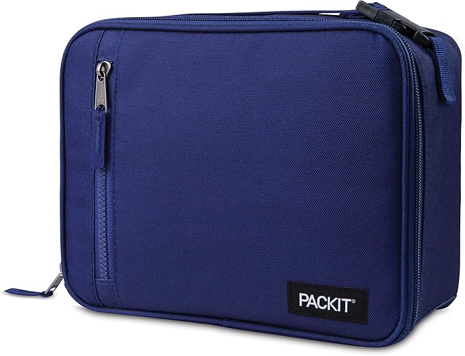 PackIt Freezable Classic Lunch Box, True Blue, Built by PackIt