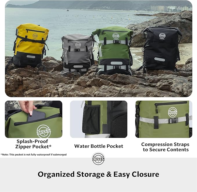 STOVER 5/10/25/30/40/55L Waterproof Backpack- Floating Dry Bag - Image 5