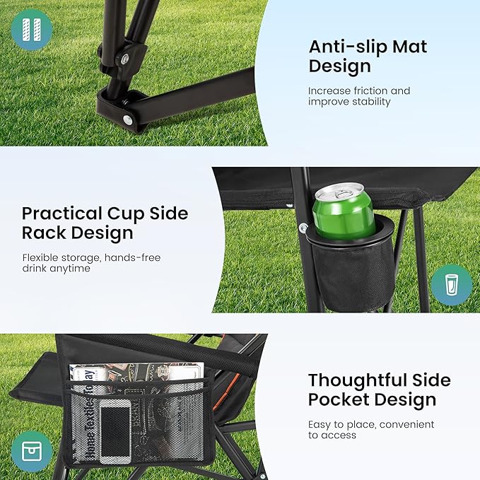 HIGH POINT SPORTS Oversized Folding Camping Chairs - Image 7