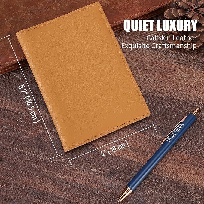 STAR VISTA Albatross Leather Travel Passport Holder, Minimalist Design - Image 2