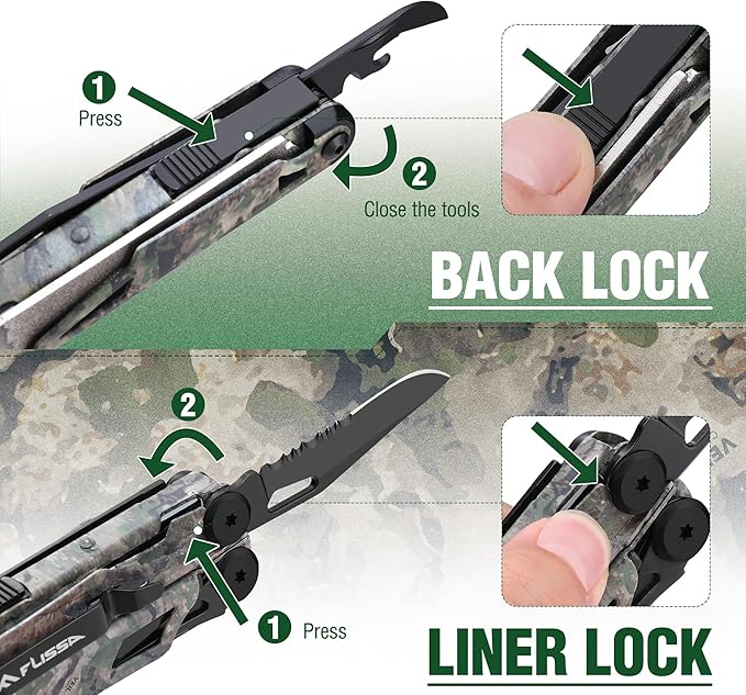 FLISSA Multitool, 18 in 1 Camo Multitool Pliers - Image 8