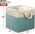 SIMPLE HOUSEWARE Fabric Storage Cubes, 3 Pack - Image 2