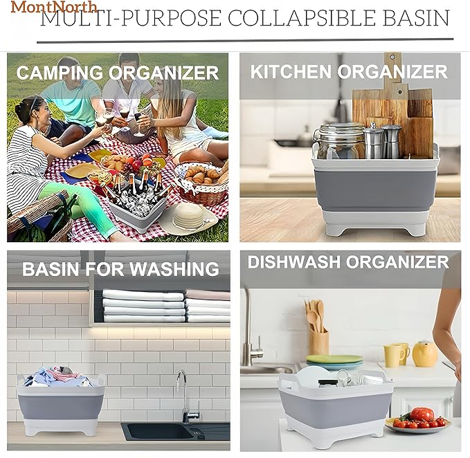 Collapsible Wash Basin 9L, Foldable Dish Tub - Image 8