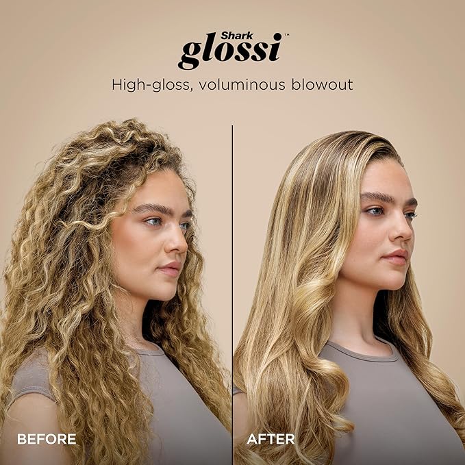 Shark Glam Hot Tool Air Styling Drying System, with Silki Straightener & Glossi Glosser, for Drying, Curling, Straightening & Glossing with Diffuser, Starlight Dream, HD6042SPL
