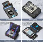 AirTag Wallet for Men, RFID Blocking Slim Mens Wallet - Image 3