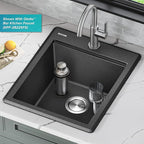 KRAUS Bellucci 18-inch Granite Workstation Drop In Top Mount Single Bowl - Image 13