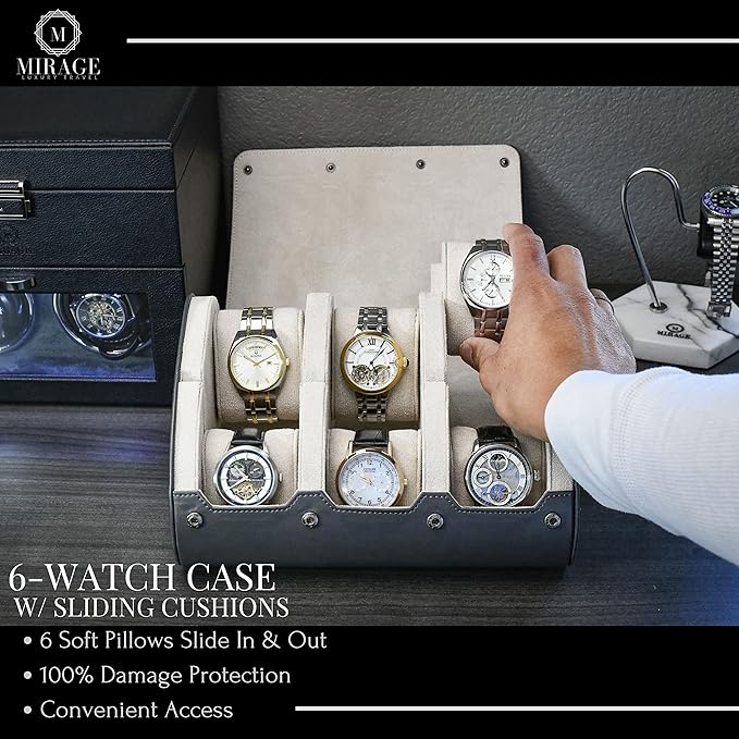 6 watch case box for travel and display organizer - Image 4