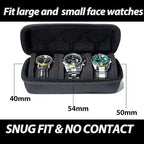 3 Slot Hard Watch Travel Case, Watch Roll Case Storage and Organizer - Image 8