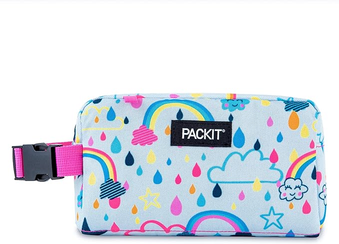 PackIt Freezable Snack Box, Rainbow Sky, Built by PackIt