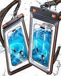 TORRAS 2 Pack IPX8 Waterproof Phone Pouch Floating, Underwater Screen Touchable by TORRAS