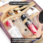 Travel Hanging Toiletry Bag for Women, Large Makeup Bag 8 Leak Proofing - Image 6