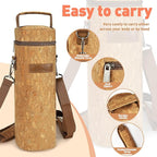 Tirrinia Single Bottle Wine Gift Carrier Bag, Insulated Travel Wine Cooler Tote - Image 2