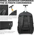 Boavan Wheeled Backpack, 18.4 inch Water Resistant Rolling Backpack, Carry on - Image 5