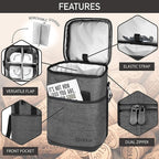 Opux Insulated Wine Tote, 4 Bottle Cooler Bag - Image 4