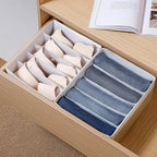 Jeans Drawer Organizers for Clothing, 5 Grids Compartment Wardrobe clothes - Image 3
