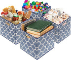 SIMPLE HOUSEWARE 13-Inch Collapsible Fabric Cube Storage Bin - Image 4
