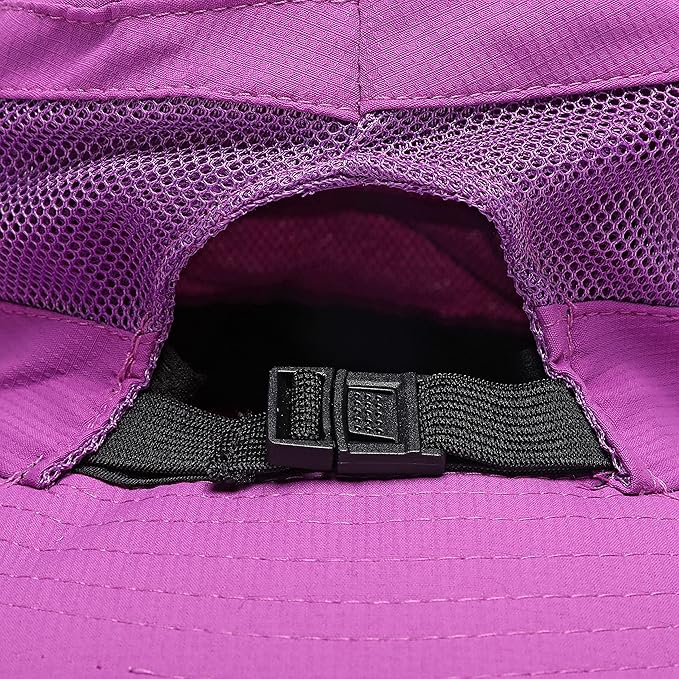 Womens Summer Sun Hat Beach Hat Wide Brim Outdoor UV Protection Hat Foldable - Image 8