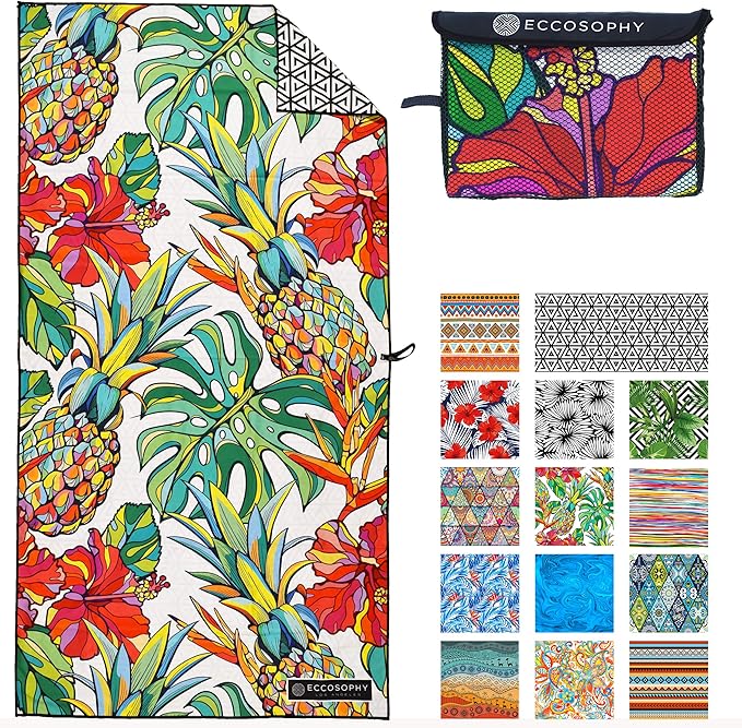 ECCOSOPHY Microfiber Beach Towel by ECCOSOPHY