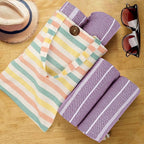 HILLFAIR Cotton Turkish Beach Towels, Quick Dry Lightweight Sand Free Peshtemal - Image 3
