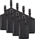 8 Pack Leather Luggage Travel Bag Tags by Travelambo by Travelambo