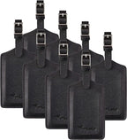 8 Pack Leather Luggage Travel Bag Tags by Travelambo by Travelambo