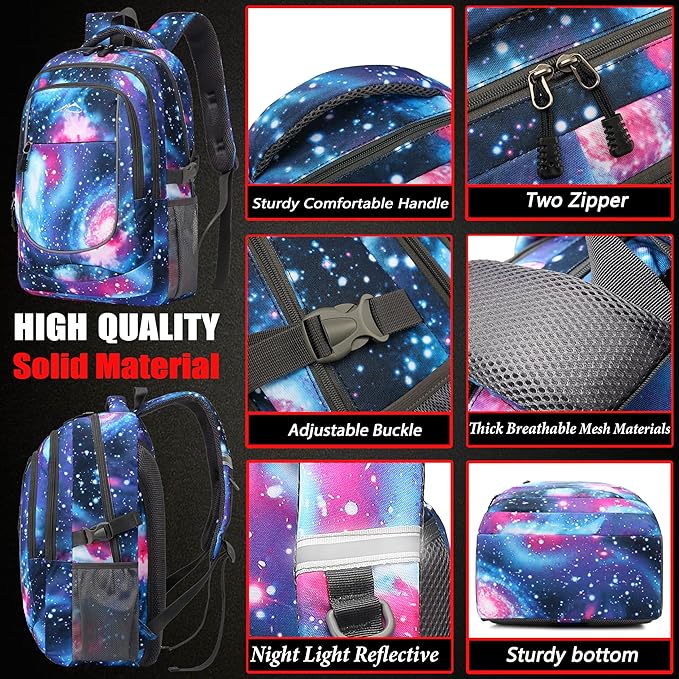 ProEtrade Galaxy Backpack Bookbag - Image 3